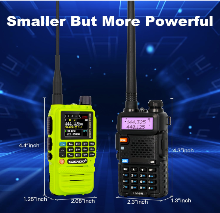 TIDRADIO TD-H3 Ham Radio (Green) Multi-Band Long Range 2-Way Radio,USB-C  Prog. | eBay