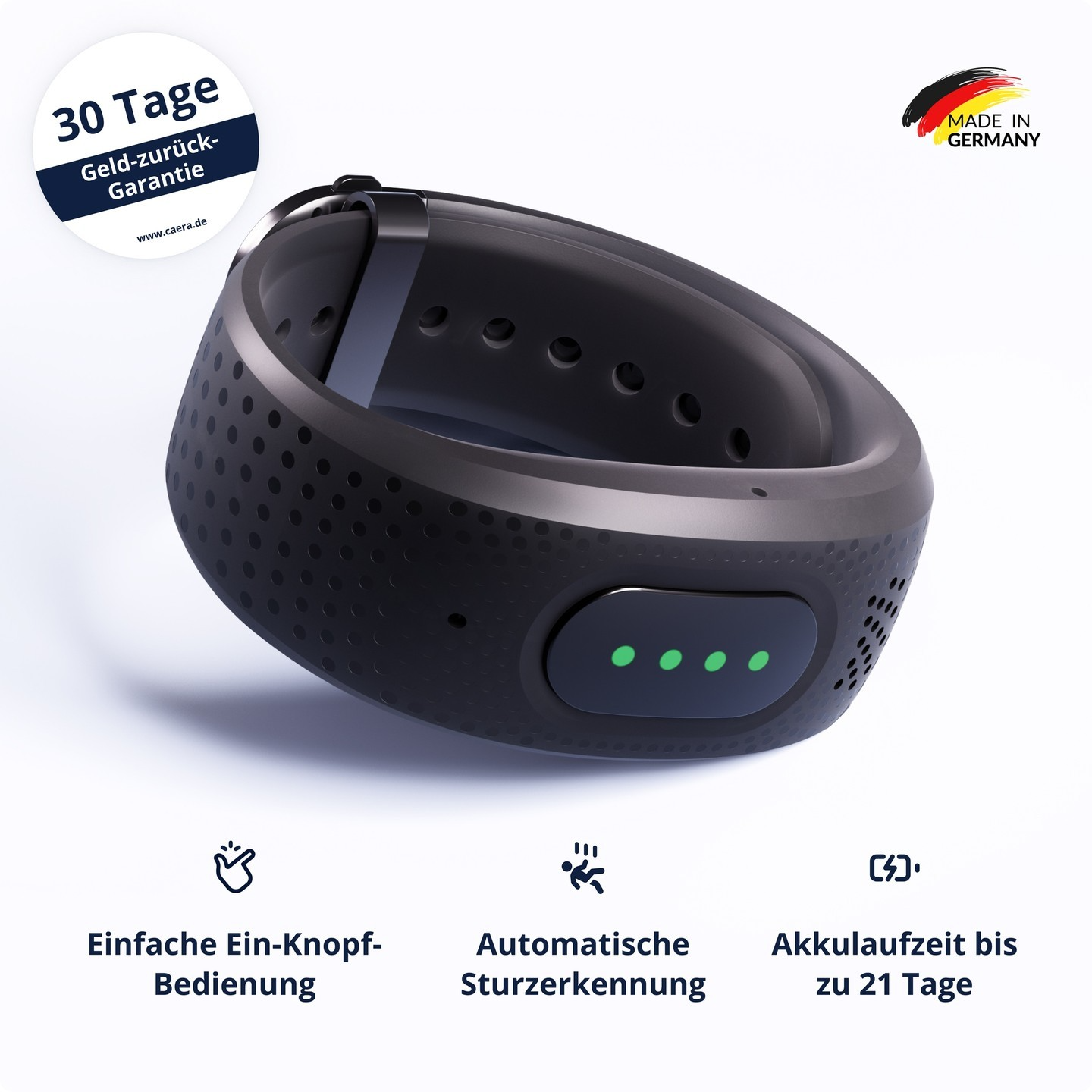 Funktionen des Caera-Armbands