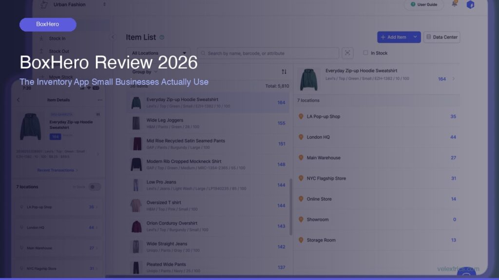 BoxHero Review 2026 - Inventory App for Small Business