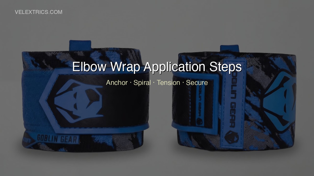 Step-by-step elbow wrap application guide for bench press