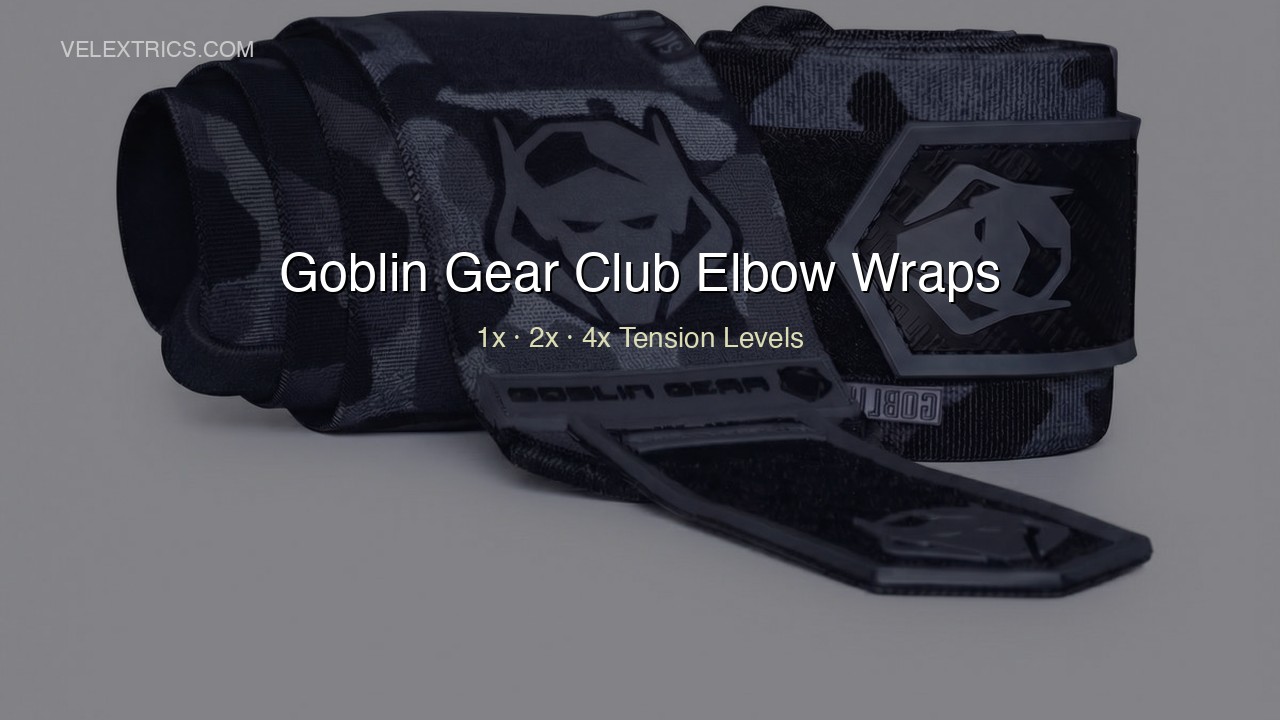 Goblin Gear Club 42-inch elbow wraps in three tension levels